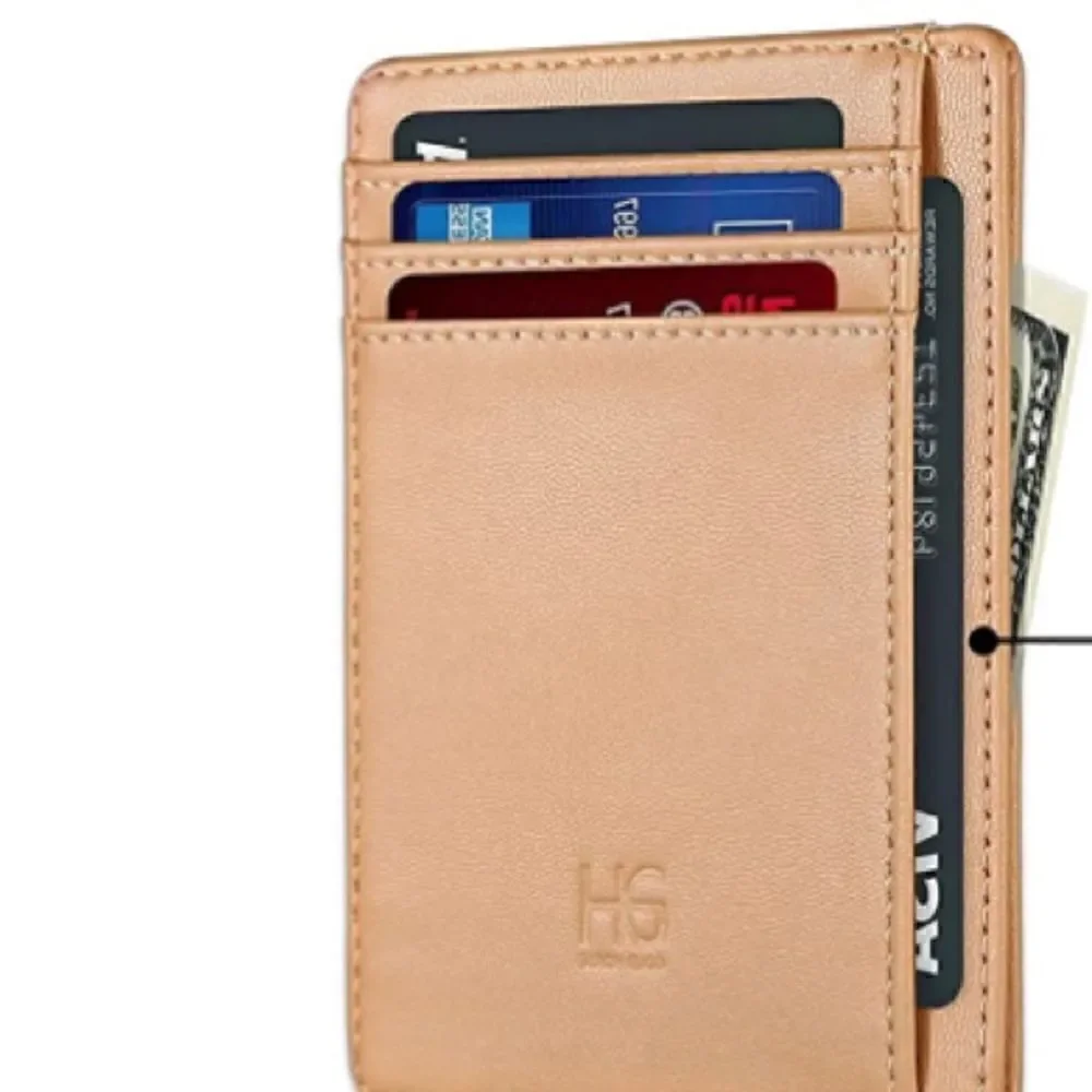 Leather Compact Card Holder Wallet
